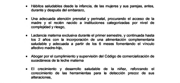 Declaración del Foro de Sociedades de Pediatría del Cono Sur (FOSPECS) sobre la salud de las próximas generaciones